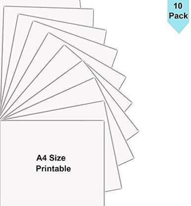 Htv Pie Printable Heat Transfer Vinyl Inkjet Printer Iron On Htv For Dark Fabrics Or T-Shirts, A4 Size Pack Of 10