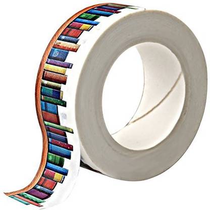 Generic Wode Shop Washi Masking Tape,Books Washi Tape Decorative Craft Tape Collection for DIY and Gift Wrapping with Colorful Designs and Patterns