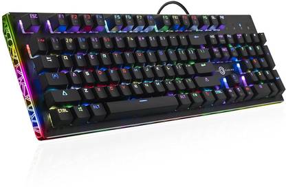 Circle Squadron MX RGB Professional Mechanical (Black Cherry Switch) Wired USB Standard Gaming Keyboard Compatible with Desktop, Laptop, Mac