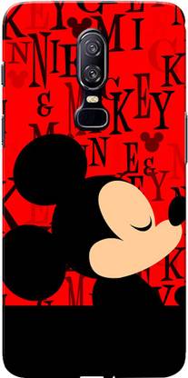 Aseria Back Cover for Mou Red Black Slim Fit Hard Case Cover/Back Cover for One Plus 6