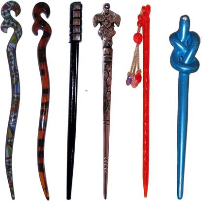 MAUSI Combo of Multi Color Juda Sticks Bun Stick