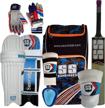 SS Kashmir Willow Full Cricket Kit, Short Handle (Full Size) Cricket Kit