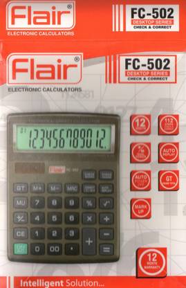 FLAIR FC-502 Desktop Series Check & Correct FC-502 Basic  Calculator
