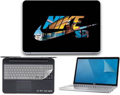 GALLERY 83 ® nike logo wallpaper 3 in 1 combo pack with laptop skin sticker decal, key guard, Screen protector all are laptop 15.6 inch Combo Set 3322 vinyl Laptop Decal 15.6 Combo Set