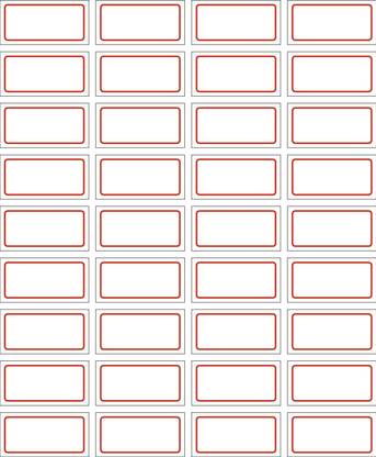 NPLABEL Blank Stickers With Border for General Use - 40 X 20 mm, 500 Stickers Per Packet, Self Adhesive Paper Label