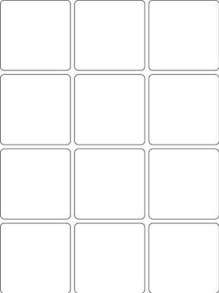NPLABEL Blank Stickers With/Without Border for General Use - 52 X 52 mm, 500 Stickers Per Packet, Self Adhesive Paper Label