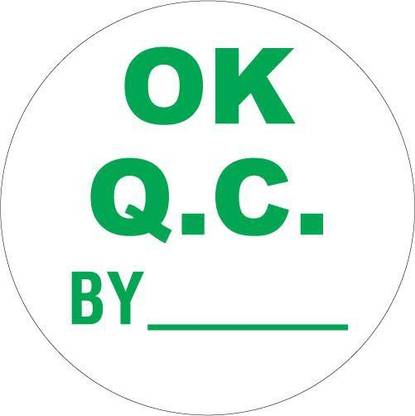 NPLABEL Ok QC Printed - 25 X 25 mm, 500 Stickers Per Packet, Self Adhesive Paper Label