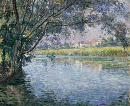 The Banks of the River Marne near Montevrain, 1900 Fine Art Print