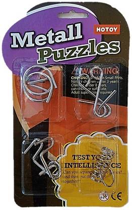 Tako bell Challenging 4 Metal Puzzle Game for Kids---Metal Puzzle,Brain Teaser, Skill Builder,Return Gift