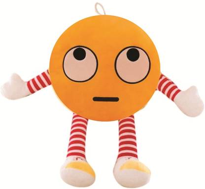 Skylofts Cute 35cm Thinking/Surprizingly Shocked Emoji Stuffed Smiley Cushion Emoji Pillow Soft Toy with Legs and Hands  - 46 cm