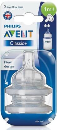 PHILIPS Avent Classic Nipples (1M+) Slow Flow Nipple
