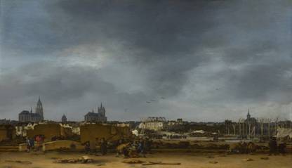 Egbert van der Poel - A View of Delft after the Explosion of 1654 Fine Art Print