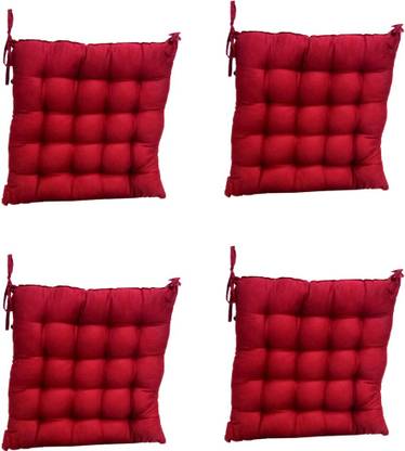 AVI Microfibre Solid Chair Cushion Pack of 4