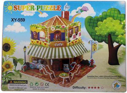 Tootpado 3D Foam Puzzle Cafe - 4 Sheets (1TNG224) - Super 3D Puzzle DIY Games