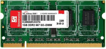 simtronics 1GB DDR2 667MHZ LAPTOP RAM DDR2 1 GB (Single Channel) Laptop (1GB DDR2 667MHZ LAPTOP RAM)