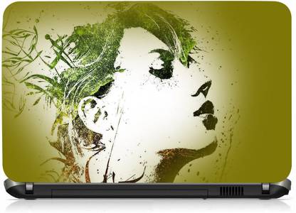 VI COLLECTIONS Cracy Face Printed Vinyl Laptop Skin Compatible for 15.5 inch