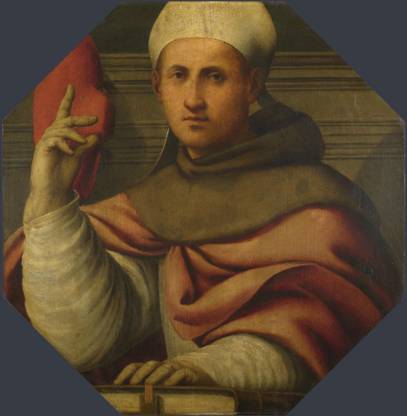 THE MUSEUM OUTLET Giovanni Antonio Pordenone - Saint Bonaventure Canvas 40 inch x 30 inch Painting