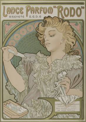 THE MUSEUM OUTLET Alfons Mucha Lance Parfum Rodo 1896-97 Canvas 40 inch x 30 inch Painting