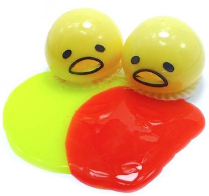 AncientKart Gudetama Vomiting Squeeze Slime set of 2 Multicolor Putty Toy