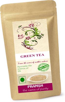 Pramsh Traders Green Tea With Diet Chart & Exercise Chart For Quick Fat/Weight Loss Green Tea Pouch