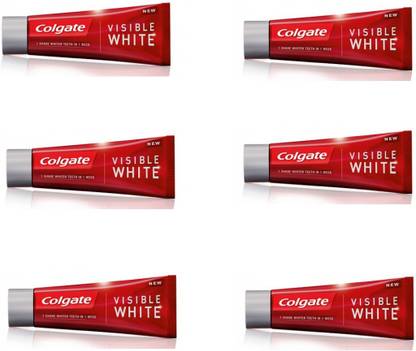 Colgate Visible white 50g (Pack of 6) Toothpaste