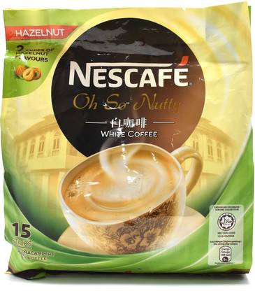 Nescafe Oh So Nutty White Coffee, 3in1 Premix Coffee,15 Sticks - 540g(15x36g) Instant Coffee