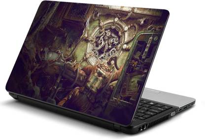 LUCANT Time Machine Laptop skin designer,multicolor free Size For 13 inch to 15.6 inch Laptops Decal Skins Vinyl Laptop Skin Compatible for 15.6 inch