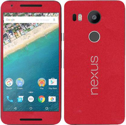 वीकेयर गैजेट्स V4U-1033 GG- Red Matte For Back & Front Of LG Nexus 5X मोबाइल स्किन