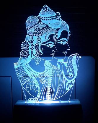 AJANTA Shiv Parvati (Code - 2068) 3d Night Lamp