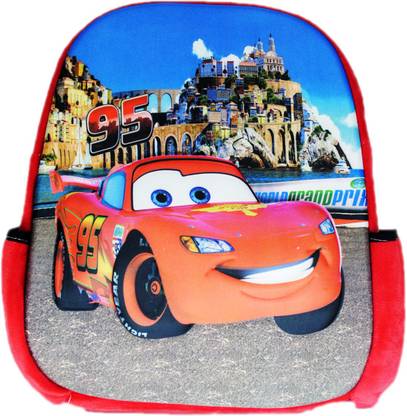 Krazzy Spougebob Car Sch00l Bag for Nursery Kids School Bag