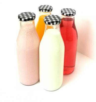 TRY AIRTIGHT GLASS BOTTLE 1000 ML (TRANSPARENT) WITH TWO EXTRA AIRTIGHT LIDS 1000 ml Bottle