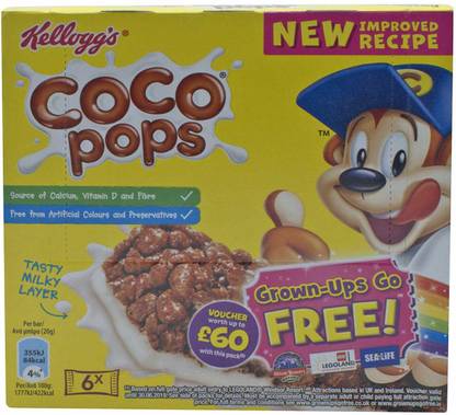 Kellogg's Coco Pops, 6pc - 120g (6x20g) Box