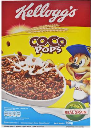 Kellogg's Coco Pops Breakfast Cereal - 400g Box