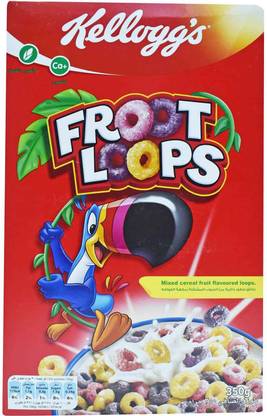 Kellogg's Froot Loops Mixed Cereal Fruit Flavoured Loops - 350g Box