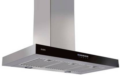 Glen Chimney GL 6052 Touch 90cm Heat & Smoke Sensor Wall Mounted Silver 1000 CMH Chimney