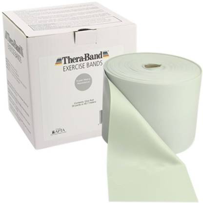 Theraband Silver Super Heavy Resistance Latex Exercise Band 9 Feet( Length) x 5 Inches( Width) Resistance Band