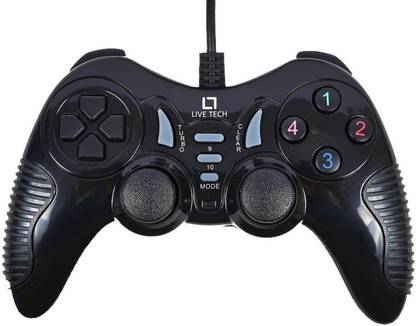 Live Tech Turbo Double Vibration Game Pad GP 01(Black)  Gamepad