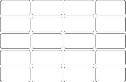 NPLABEL Blank Stickers for General Use - 50 X 25 mm, 1000 Stickers Per Packet, Self Adhesive Paper Label