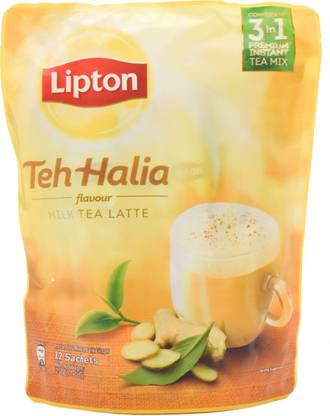 Lipton Tea Halia flavour Milk Tea Latte, Instant Tea Mix - 252g (12x21g) Ginger Instant Tea Pouch
