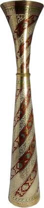 MOZO HUB MOZO HUB Hand Crafted sleek and long Brass Flower Vase 59 cm Brass Vase