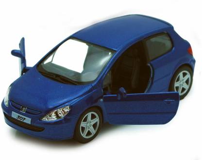 Kinsmart Peugeot 307 XSI, Silver Blue - 5079D 1/32 scale