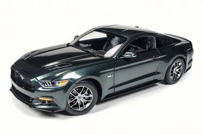 Auto World 2015 Ford Mustang GT Hard Top, Guard Green - AW225 1/18 Scale
