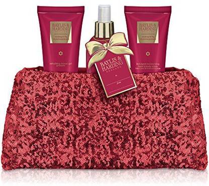 Generic Baylis & Harding Midnight Fig & Pomegranate Sequin Clutch Bag Gift Set