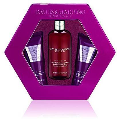 Generic Baylis & Harding Midnight Fig And Pomegranate Tin - 3-Piece Gift Set