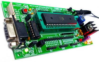MY TechnoCare 8051 Development Board ZIF Socket+MAX232 AT89S52 Microcontroller IC Project Evaluation Kit Support ATmel AT89S51/XX,89Cxx,89V51RD2 Architecture 40 Pin Chip Prototype PCB Multipurpose Controller