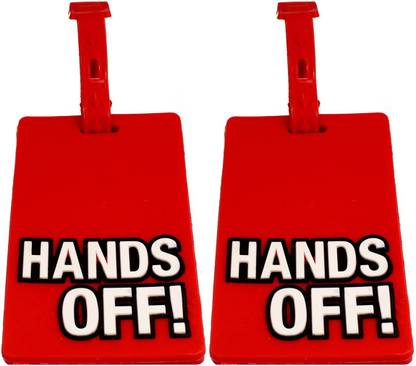 StealODeal |Pack of 2|Red Hands Off Travel Bag Luggage Tag