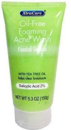 XtraCare Oil Free Foaming Acne Wash Facial Scrub With Tea Tree Oil Scrub