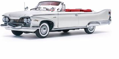 Sunstar 1960 Plymouth Fury, White with Red - 5403W 1/18 Scale
