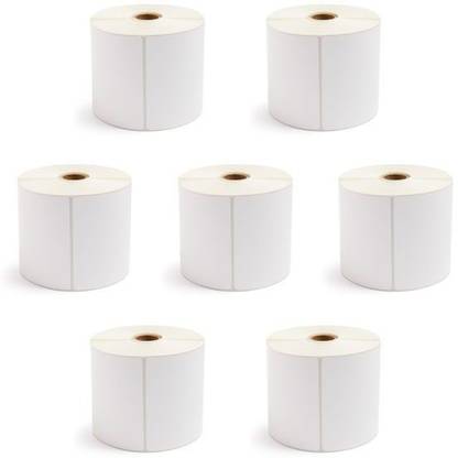 aditya labels 100 mm X 150 mm, Thermal Transfer Barcode Labels, Set of 7 Rolls, 400 Labels In Roll, Permanent Self Adhesive Paper Label