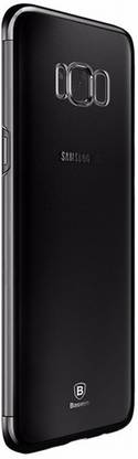 Midkart Back Cover for Samsung S8 Plus / S8+ Baseus Original Transparent Black Border Hard Cover